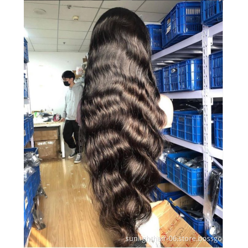 Sunlight Loose Deep Wave Brazilian cuticle aligned virgin hair Full HD lace frontal human hair extensions human hair wigs